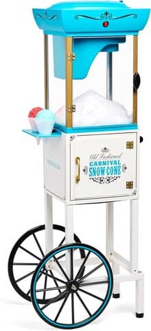 Snow Cone Machine Rental with Cart – Includes 25 Cones & 2 Syrups