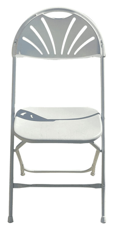 White folding chair
