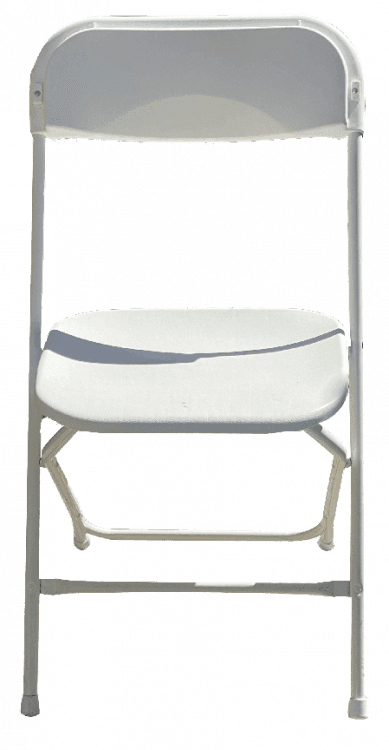 Square white folding chair