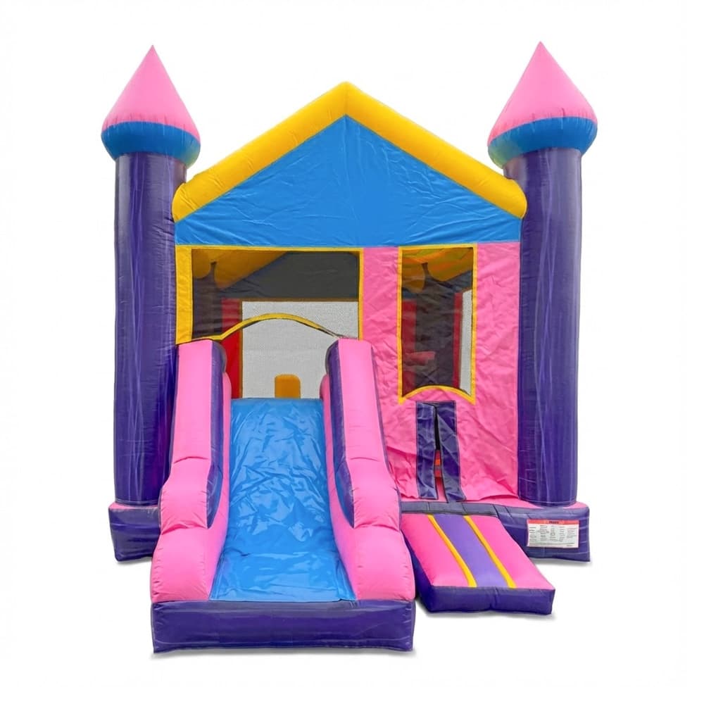 Castle Front Slide Pink with 2 Pops – 17’lx13wx15h