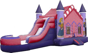 Princess Jump w/ water slide (can be used wet or dry) & Party