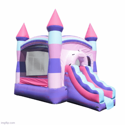 Pink Castle w/Slide and BB Hoop