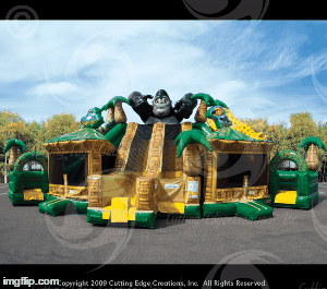 Rainforest Triple Slide w/ 2 Bouncers