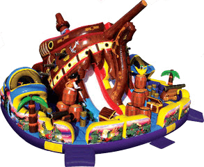 Treasure Island Obstacle Course and Slide