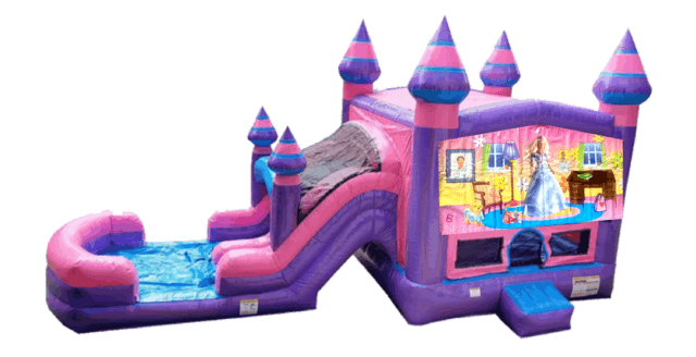 Dual Lane Barbie Pink and Purple Combo Dry Slide