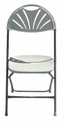 Grey folding chair