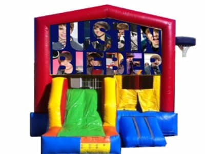 Justin Bieber-themed inflatable bounce house and jumper rentals