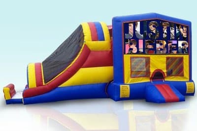 Justin Bieber-themed inflatable bounce house and jumper rentals