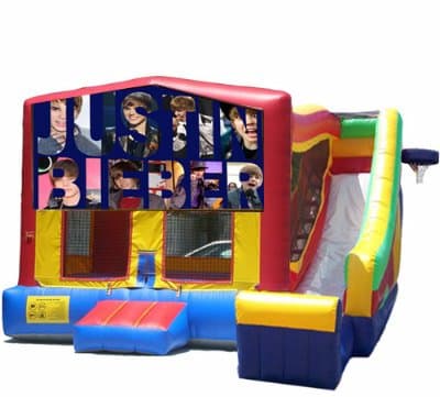 Justin Bieber-themed inflatable bounce house and jumper rentals
