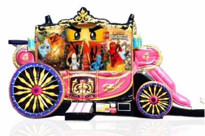 Ninjago-themed inflatable bounce house and jumper rentals