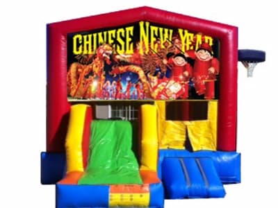 Chinese New Year-themed inflatable bounce house and jumper rentals