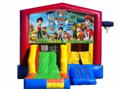 Paw Patrol-themed inflatable bounce house and jumper rentals