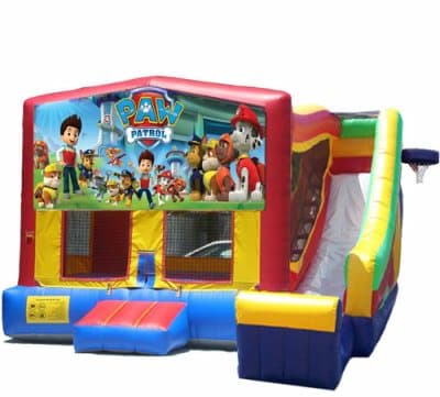 Paw Patrol-themed inflatable bounce house and jumper rentals