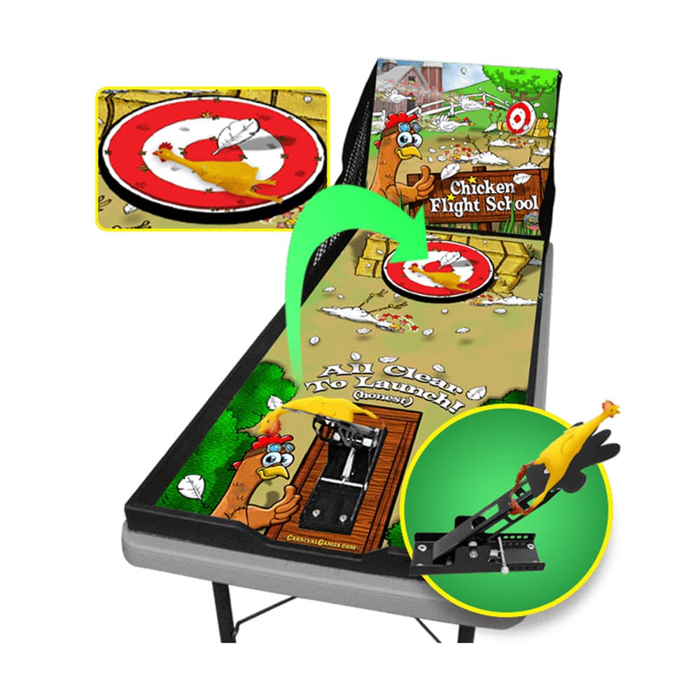 Chicken Flight School (48" x 24")