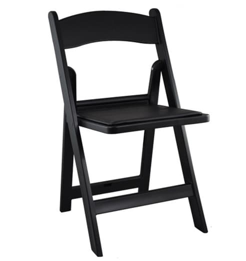 Padded Folding Chair - Black Resin (black cushion) - Special Seating