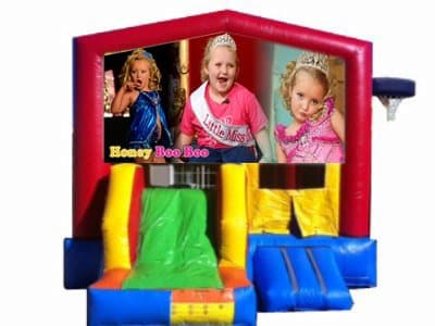 Honey Boo Boo combo-themed inflatable bounce house and jumper rentals