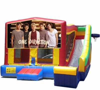 One Direction-themed inflatable bounce house and jumper rentals