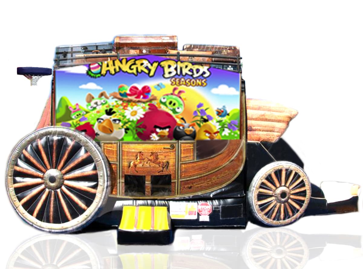Angry Birds-themed inflatable bounce house and jumper rentals