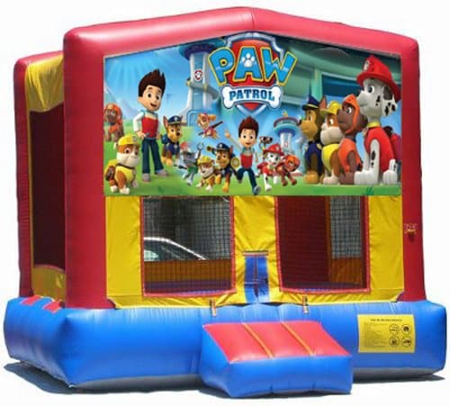 Paw Patrol-themed inflatable bounce house and jumper rentals